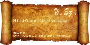 Wildfeuer Szilveszter névjegykártya